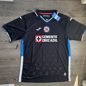 Joma Cruz Azul Black Soccer Jersey NWT XXL Cemento Cruz Azul Liga MX
